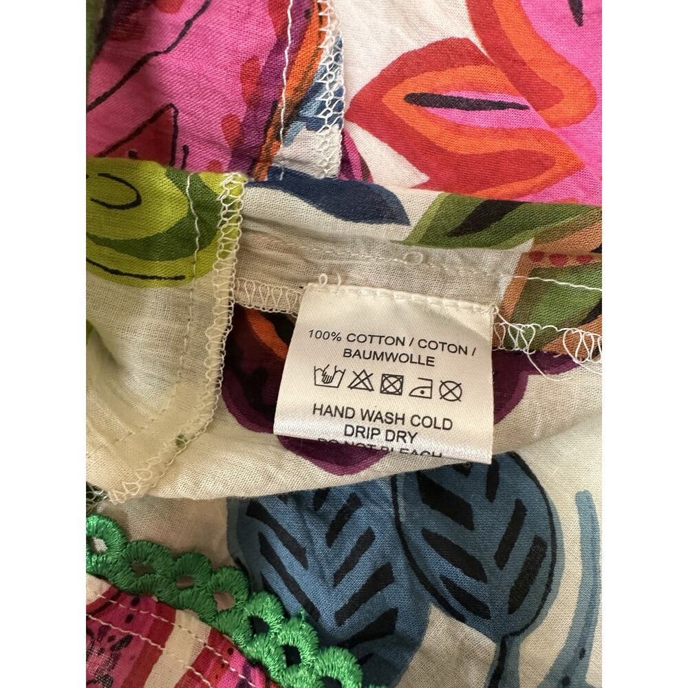 Tiered Floral Maxi Skirt Multicolor Smocked Waist Boho Size S Pure Nordic Gypsy - Picture 6 of 7